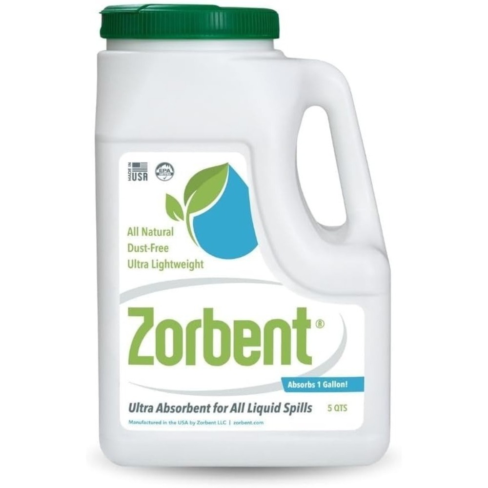 Zorbent Liquid Spill Kit 5qt Ultra Absorbent Powder Commercial Grade All Natural